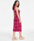 Фото #2 товара Women's Printed Twist-Front Midi Dress, Created for Macy's