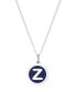 ფოტო #49 პროდუქტის Mini Initial Pendant Necklace in Sterling Silver and Navy Enamel, 16" + 2" Extender