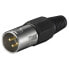 Фото #1 товара Wentronic Microphone Plug - 3 Pin - XLR (3-pin) - Black - Metallic - Male - Straight - Polyvinyl chloride (PVC) - Zinc - Gold