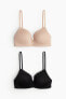 Фото #3 товара 2-pack Padded Soft-cup Microfiber Bras