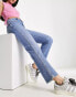 Фото #2 товара Wrangler wild west high waisted straight leg jean in mid blue