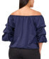 Фото #2 товара Plus Size Off-The-Shoulder Bubble-Sleeve Top, Created for Macy's