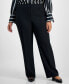 Plus Size Mid-Rise Full-Length Straight-Leg Pants