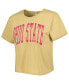 ფოტო #3 პროდუქტის Women's Yellow Ohio State Buckeyes Core Fashion Cropped T-shirt