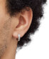 ფოტო #2 პროდუქტის Men's Lab Grown Diamond Small Huggie Hoop Earrings (1/2 ct. t.w.) in 10 White Gold, 1/2"