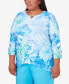 Фото #5 товара Plus Size Summer Breeze Floral Watercolor Top