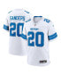 Men's Barry Sanders White Detroit Lions Retired Player Game Jersey