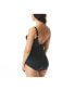 Фото #2 товара Women's Solid Bra Sized V-Neck Sarong One Piece swimsuit