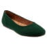Softwalk Shiraz S2160-335 Womens Green Wide Suede Ballet Flats Shoes 11