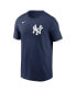 Фото #3 товара Футболка Nike мужская темно-синяя с надписью New York Yankees Wordmark