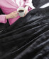 Фото #9 товара CLOSEOUT! Solid Black Faux Fur 3 Piece Duvet Cover Set, King