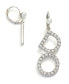 ფოტო #2 პროდუქტის Faux Stone Pave I DO Mismatch Drop Earrings