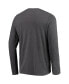 ფოტო #3 პროდუქტის Men's Royal, Heathered Charcoal Distressed Pitt Panthers Meter Long Sleeve T-shirt and Pants Sleep Set