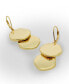 Gold Sculpted Disc Drop Earrings