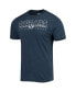 ფოტო #3 პროდუქტის Men's Heathered Charcoal, Navy BYU Cougars Meter T-shirt and Pants Sleep Set