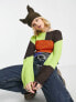 Reclaimed Vintage cropped patchwork jumper in multi