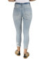 Фото #2 товара Juniors' High Rise Button Fly Distressed Cropped Jeans