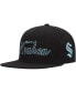 Фото #1 товара Men's Black Seattle Kraken Core Team Script 2.0 Snapback Hat