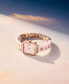 ფოტო #5 პროდუქტის Women's Cass Blush Resin Bangle Bracelet Watch 22mm