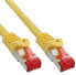 Фото #1 товара InLine Patch Cable S/FTP PiMF Cat.6 250MHz copper halogen free yellow 0.5m