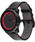 ფოტო #2 პროდუქტის Men's Bold Tr90 Swiss Quartz Black Leather Watch 42mm