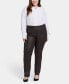 Фото #1 товара Plus Size Coated Marilyn Straight Jeans