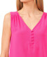 Фото #3 товара Women's V-Neck Sleeveless Button-Front Top