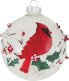 Фото #1 товара Товары для праздников Krebs Glas Lauscha 10см Стеклянный шар с 3D декором Кардинальный птицей