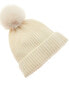 Sofiacashmere Plaited Rib Cashmere Hat Women's White