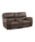 Фото #1 товара White Label Fleming 80" Double Reclining Love Seat with Center Console
