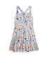 ფოტო #1 პროდუქტის Big Girls Tropical-Print Linen-Cotton Dress