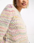 Only balloon sleeve jumper in pastel stripe PASTEL STRIPE, S - фото #6