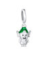 ფოტო #1 პროდუქტის Xmas Santa Helper Fun Holiday Christmas Cartoon Dangling Enamel Green Elf Charm Bead Women For Sterling Silver For European Bracelet