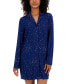 ფოტო #3 პროდუქტის Women's Notched-Collar Long-Sleeve Sleepshirt, Created for Macy's