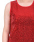 Petite Sleeveless Sequined Tank with Combo Banding Top