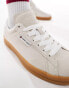 Фото #3 товара Tommy Jeans court suede trainers in beige