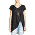 Топ Free People Textured Sheer Tunic Black XS