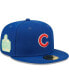 ფოტო #1 პროდუქტის Men's Royal Chicago Cubs 2016 World Series Champions Citrus Pop UV 59FIFTY Fitted Hat