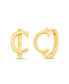 Фото #3 товара Серьги Kensie Золотистые буквы "А" - модель Huggie Hoop