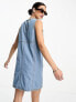 ONLY denim pinafore dress in blue