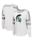 ფოტო #1 პროდუქტის Women's White Michigan State Spartans Trey Dolman Long Sleeve T-shirt