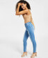Фото #3 товара Juniors' 5-Button High Waisted Curvy Skinny Jeans