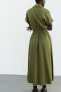 Фото #5 товара Платье-рубашка миди из смесового льна ZARA
