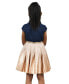 ფოტო #1 პროდუქტის Toddler & Little Girls Cap Sleeve Denim Metallic Skirt Dress