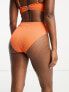Фото #4 товара Lindex Hannah textured high waist bikini bottom in orange