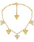 ფოტო #1 პროდუქტის 14k Gold-Plated & Cubic Zirconia Triangle Charm Bracelet