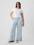 Фото #5 товара Wide-Leg Denim Pull-On Pants