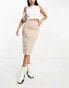 Фото #2 товара Vila knitted midi skirt in cream