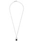 ფოტო #3 პროდუქტის Onyx Happiness Dog Tag 18" Pendant Necklace in Sterling Silver