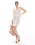 Фото #1 товара Vila crochet button through mini dress in cream